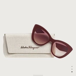 Salvatore Ferragamo cateye sunglasses worn once in excellent condition